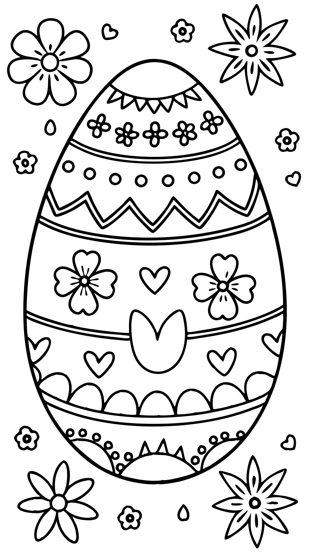 easter egg coloring pages printable